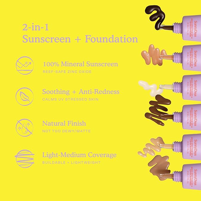 Tower 28 SunnyDays SPF 30 Tinted Sunscreen Foundation, Shade 25 (1 oz)