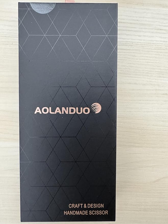 AOLANDUO Master Series Barber Scissors 6" – VG10 Steel, Large Frame Handle for Big Hands, Reinforced Blade Back for Long-Term Use, Convex Edge, Precision Tension, 1 Count