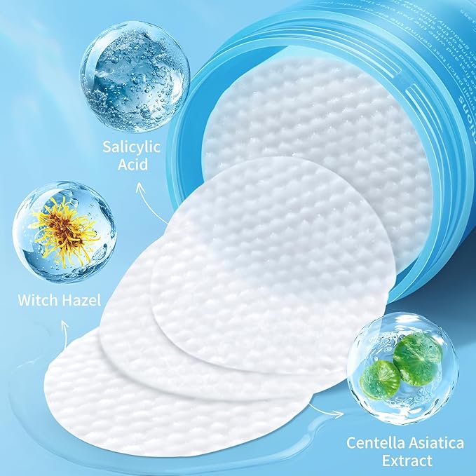 Kestper Salicylic Acid Exfoliating Facial Pads for Blemish-Prone Skin