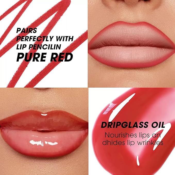 Hyesamyo Pink Lip Liner Waterproof Lip Kit With Lip Liner and Gloss Long Lasting Pluming Smudge proof Highly Pigmented Lip Liner Set with Lipgloss (09# Pink)