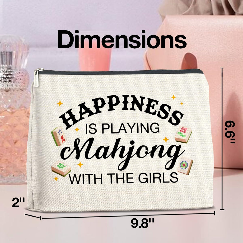 UPNEGE Mahjong Gifts Makeup Bag Accessories for Women Lovers Players