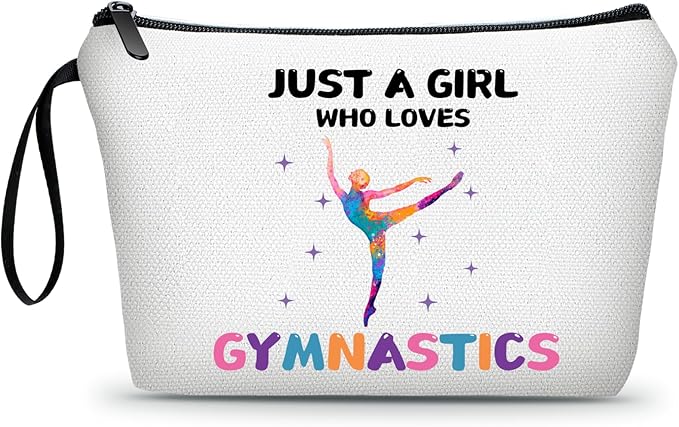 ARIOSEY Gymnastics Gifts for Girls, Zipper Makeup Bag Cosmetic Pouch