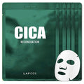 LAPCOS K Beauty Cica Sheet - Regenerating & Soothing Face Mask (Pack of 5)
