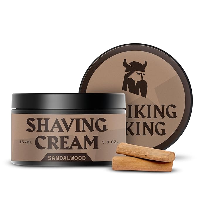 Striking Viking Men's Shaving Cream - 5.3 Oz, Sandalwood Scent