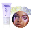 DAGEDA Mystic Purple Body Glitter Gel, Sparkly Hair Face Glitter Makeup