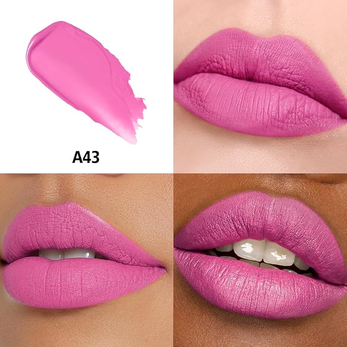 HANLADY Pink Lipstick Matte Long Lasting Lipsticks for Women Smudgeproof
