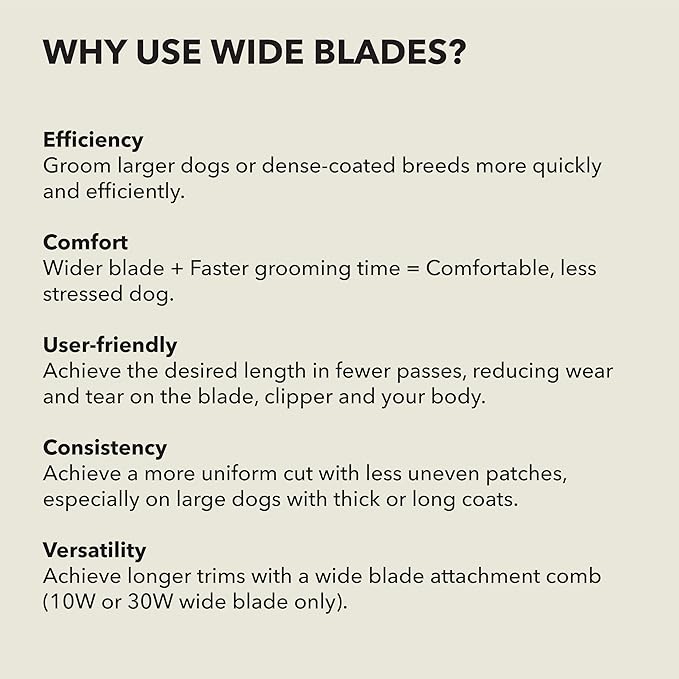 Andis 561464 ceramicEDGE Detachable Wide Blade #5FW – Carbon Steel Pet Clipper Blade, Coarse Tooth, Professional Grooming Performance