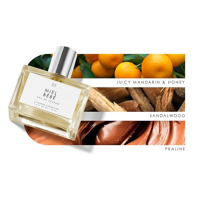 Le Monde Gourmand Miel Bébé Spray Eau de Parfum with Praline, Sandalwood, Honey, Orange Perfume Notes - 1 fl oz (30 ml)