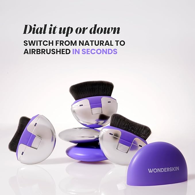Wonderskin Makeup Brush – Dial-It-Up Adjustable 3-in-1 Foundation Brush