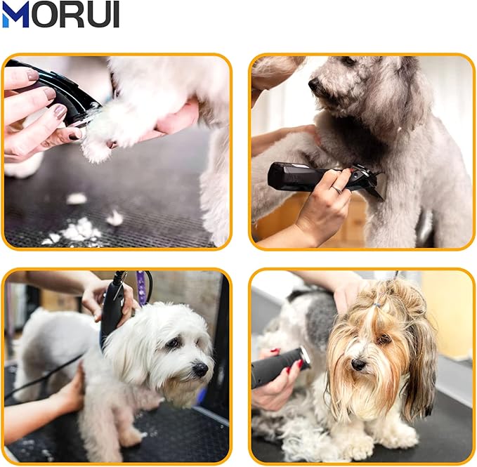 morui 15 Cut Length 3/64"(1.2mm) Detachable Pet Dog Clipper Blades UltraEdge Series Clipper Blades for Dog Grooming Compatible with Most Andis,Oster A5 Wahl KM Series Clippers