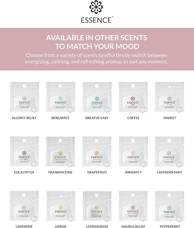 Essence Wearable Aromatherapy Nasal Diffuser – Allergy Relief Essential Oil