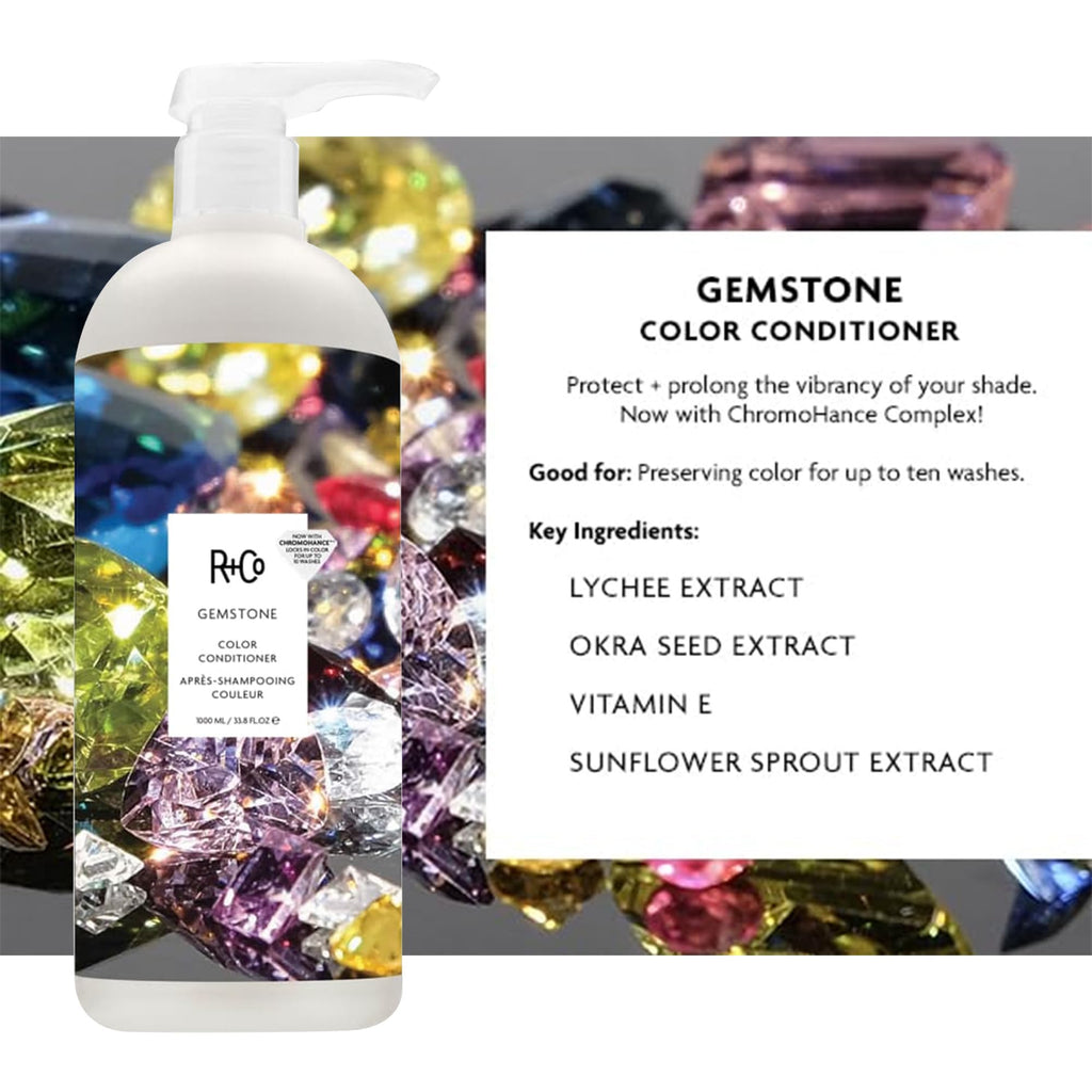 R+Co Gemstone Color Shampoo and Conditioner Set, 33.8 oz (Pack of 2)