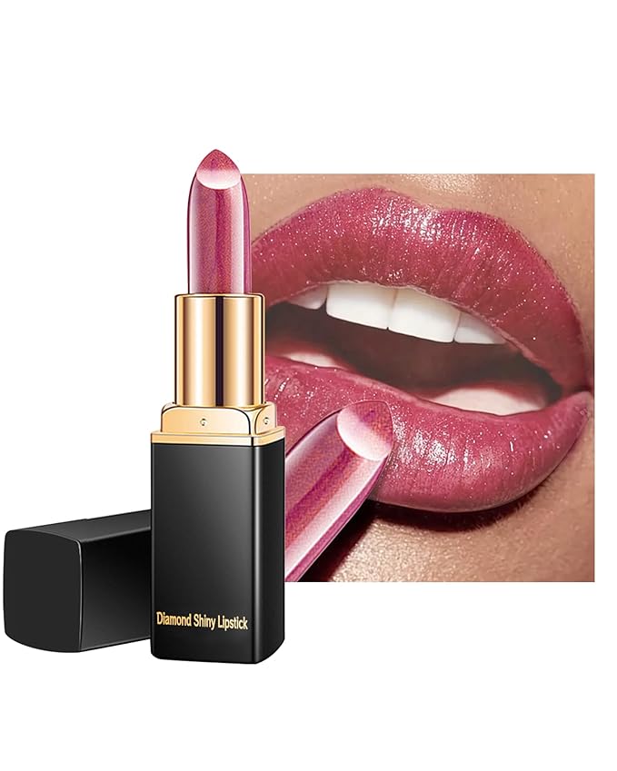 Glitter Shimmer Pink Lipstick for Women, Long Lasting, High Pigment 1Pc -05