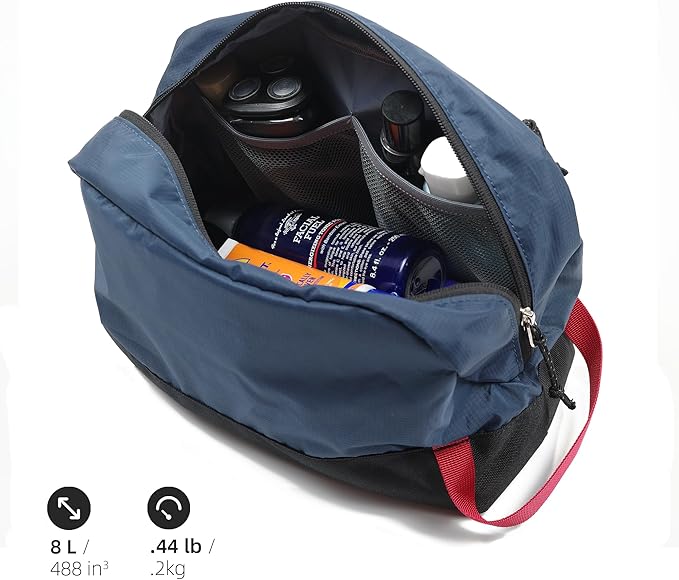 kalgoTeal Travel Toiletry Bag 8L, Large Packing Cube with Waterproof TPU Wet/Dry Compartment