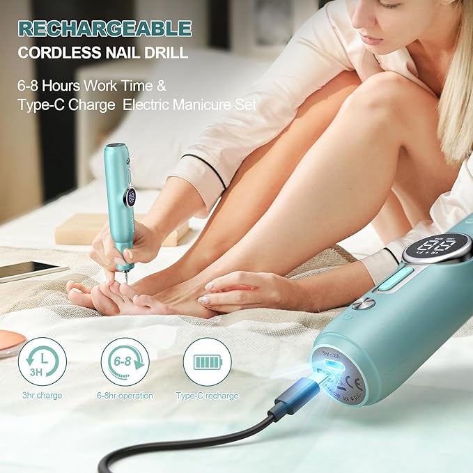Electric Nail Drill File Professional Foot Callus Remover for Beginners