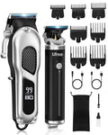 Ufree Professional Hair Cutting Kit, Cordless Barber Grooming Set with Precision Detailer, Rechargeable Electric Shaver, Home & Travel Use, Gift for Him