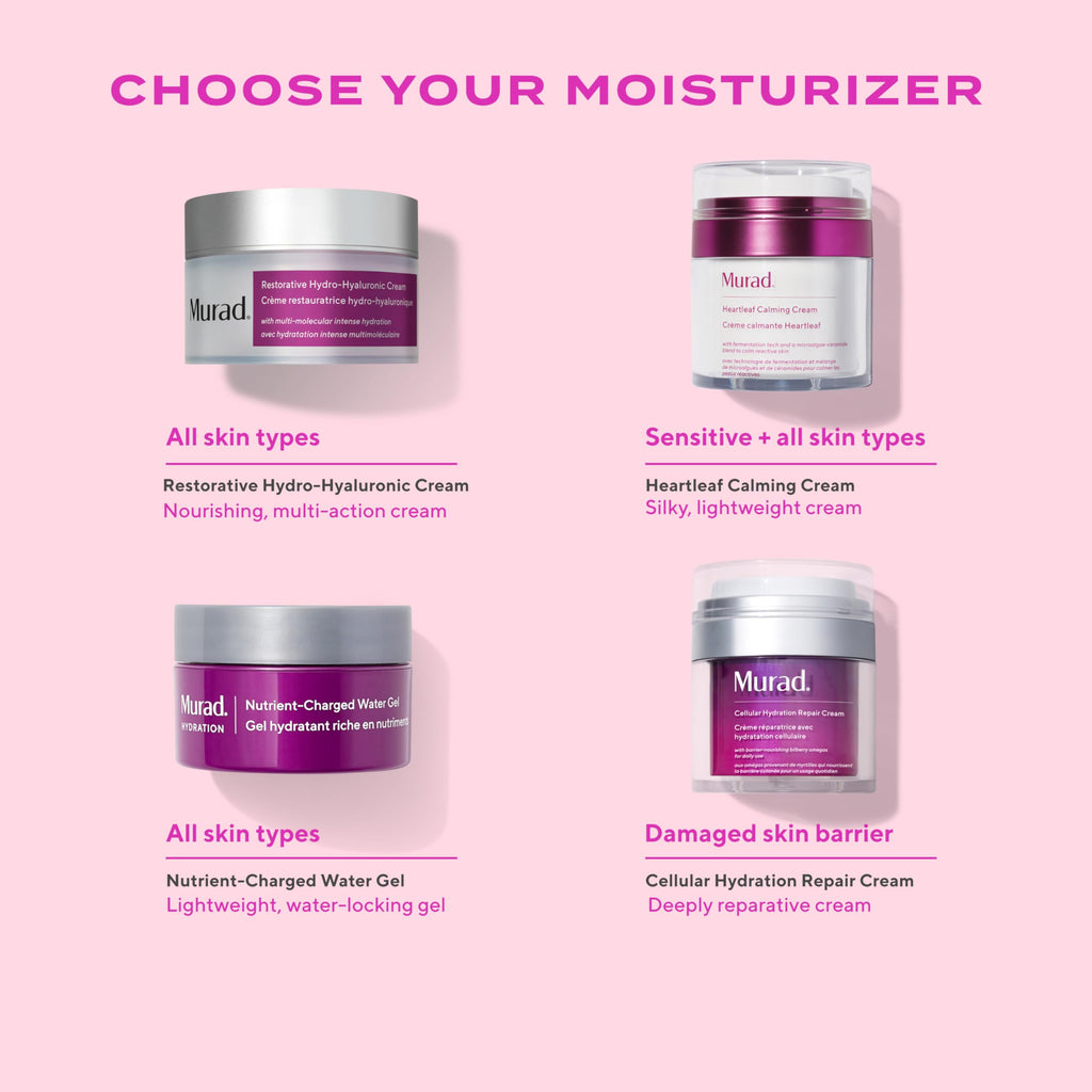 Murad Nutrient-Charged Water Gel - Peptide Face Moisturizer - 1.7 Fl Oz