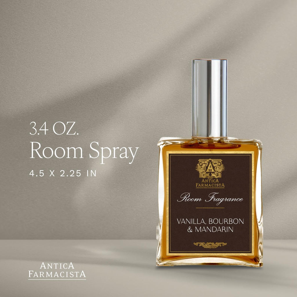 Antica Farmacista Room Spray - Elegant House Spray - Long-Lasting, Room Fragrance - Luxury Gift for Housewarming - Vanilla, Bourbon & Mandarin, 3.4 fl oz