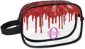 KFNHN Personalized Travel Cosmetic Bag Waterproof Makeup Bags, Custom Name Clear PVC Organizer Case Toiletries Container Bag, Water Fluid Red Sequins