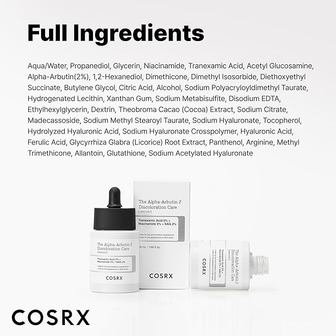 COSRX 2% Alpha Arbutin Discoloration Care Serum, Dark Spot Care, 1.7 fl oz