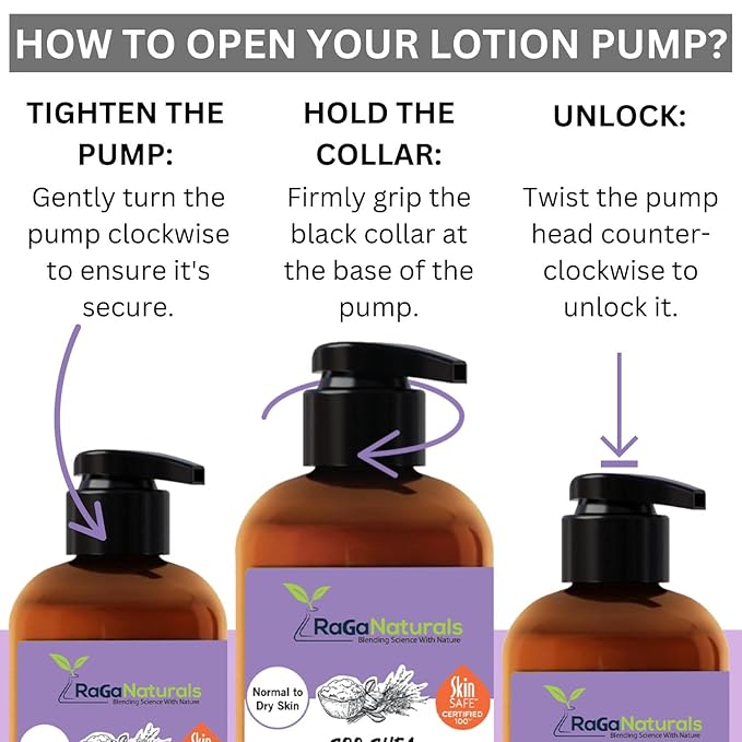 RaGaNaturals Lavender Hand & Body Lotion, 16 oz – Natural Moisturizer for Dry & Sensitive Skin, Pure French Lavender Essential Oil, Shea Butter, Argan & Avocado Oil - Made in USA for Women, Men & Kids