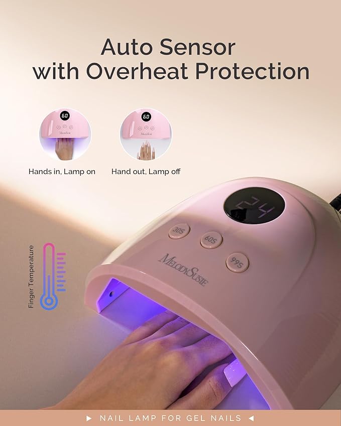 MelodySusie UV/LED Nail Lamp P-Plus30F for Rhinestone Glue