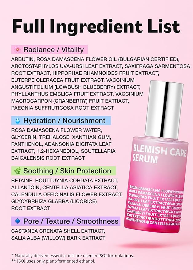 ISOI Blemish Care Up Serum with Arbutin & Rose Otto Oil, 0.85 fl oz