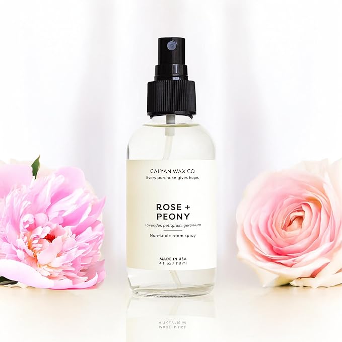 Calyan Wax Co. Rose & Peony Room Spray - Natural Room Deodorizer