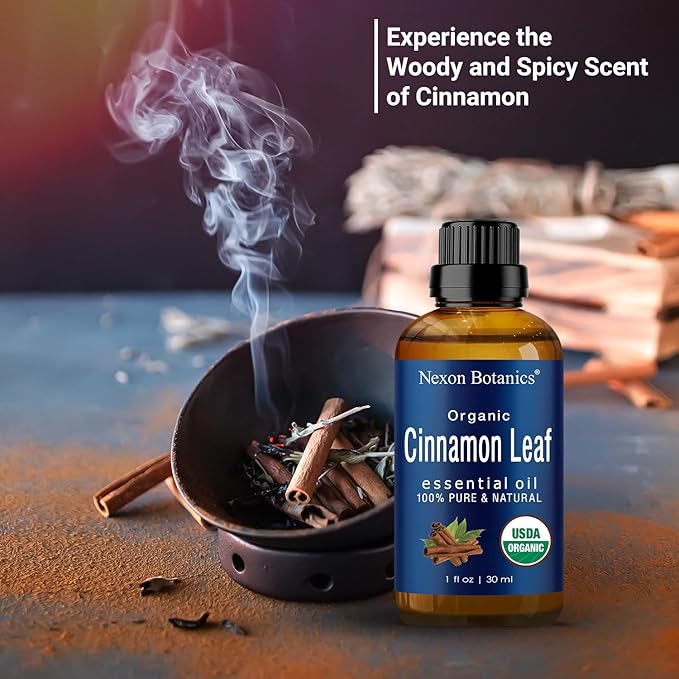 Organic Cinnamon Essential Oil 30 ml - 100% Pure & Natural - Hexane Free