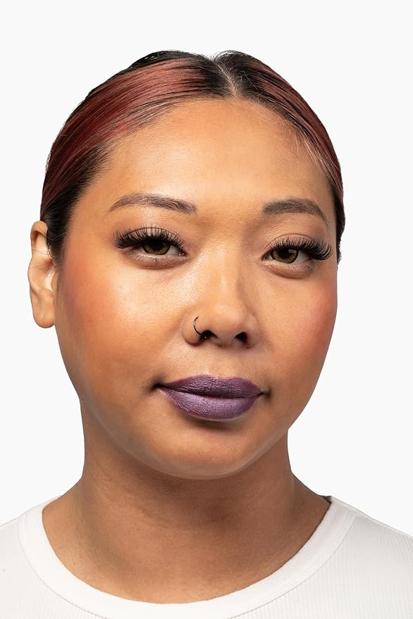Aromi Vulgar Violet Metallic Liquid Lipstick, Mauve Plum Shade