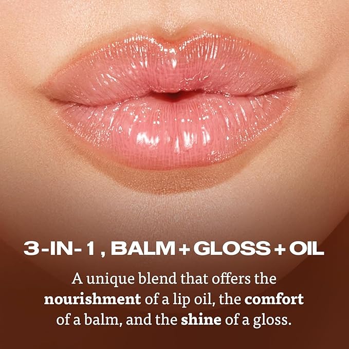 Sacheu Lip Elixir Hydrating Lip Gloss, High-Shine, Bunny Tongue (Pink)