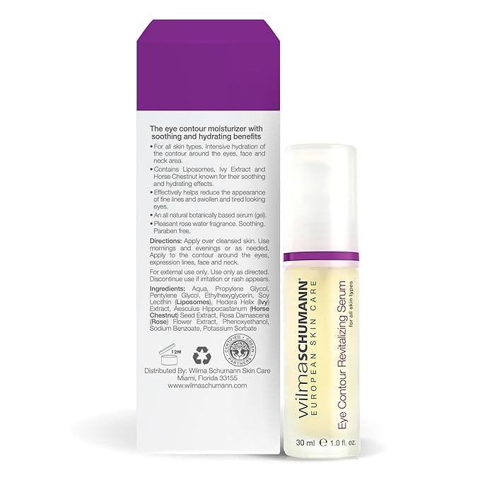 Wilma Schumann Eye Contour Revitalizing Serum, Eye Syrum for Wrinkles, 1 oz