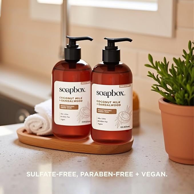Soapbox Coconut Milk & Sandalwood Liquid Hand Soap - Hand Wash - 3 Pack