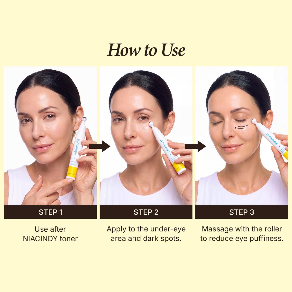mimmua! NIACINDY Dark Spot Ampoule | Eye Serum with NAD+, 10% Niacinamide