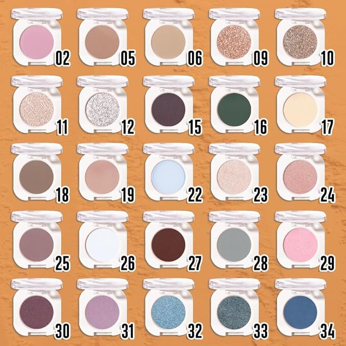 FeiCuiYun Single Glitter Shimmer Sparkle Eye shadow Palette Makeup, Light Brown Glitter Eyeshadow for Women, Pigmented Waterproof Sombras Para Ojos, Vegan, Talc, Paraben & Cruelty Free, 09