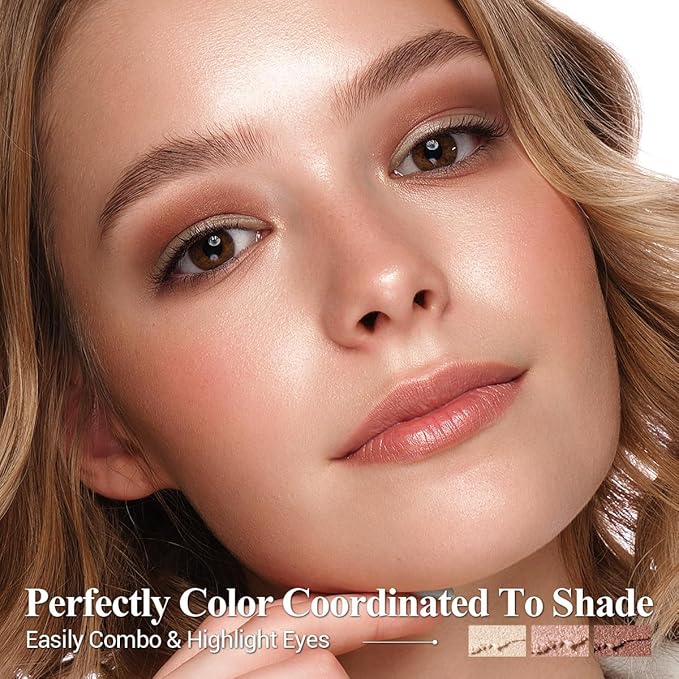 LUXAZA PRO Neutral Eyeshadow Stick Makeup Set, Metallic Shimmer Matte Cream Eye Shadow Eyeliner Brightener Pencil Crayon - Classic 6PCS A005, DESERT WILD