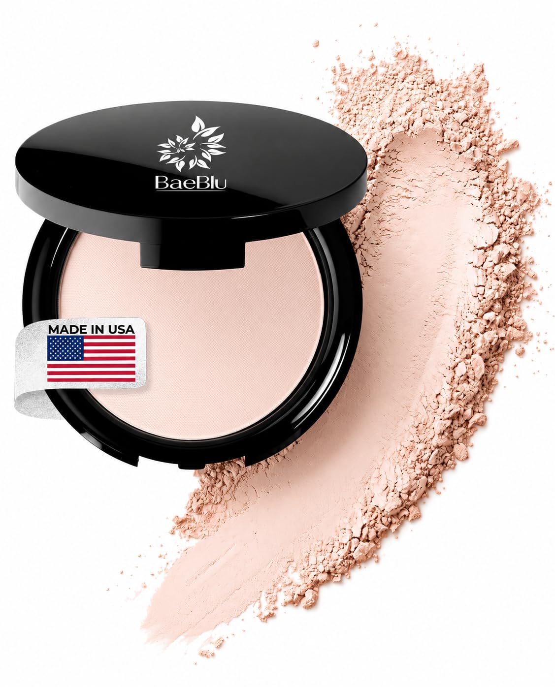 Organic Pressed Setting Powder, Talc-Free, Translucent Matte Finish, Medium