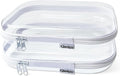 Gberlczz Clear Hard Zipper Case for Storage, Durable Clear Zipper Pouches, Hard Plastic Zippered Pouch for Snacks Toy Travel Organizer