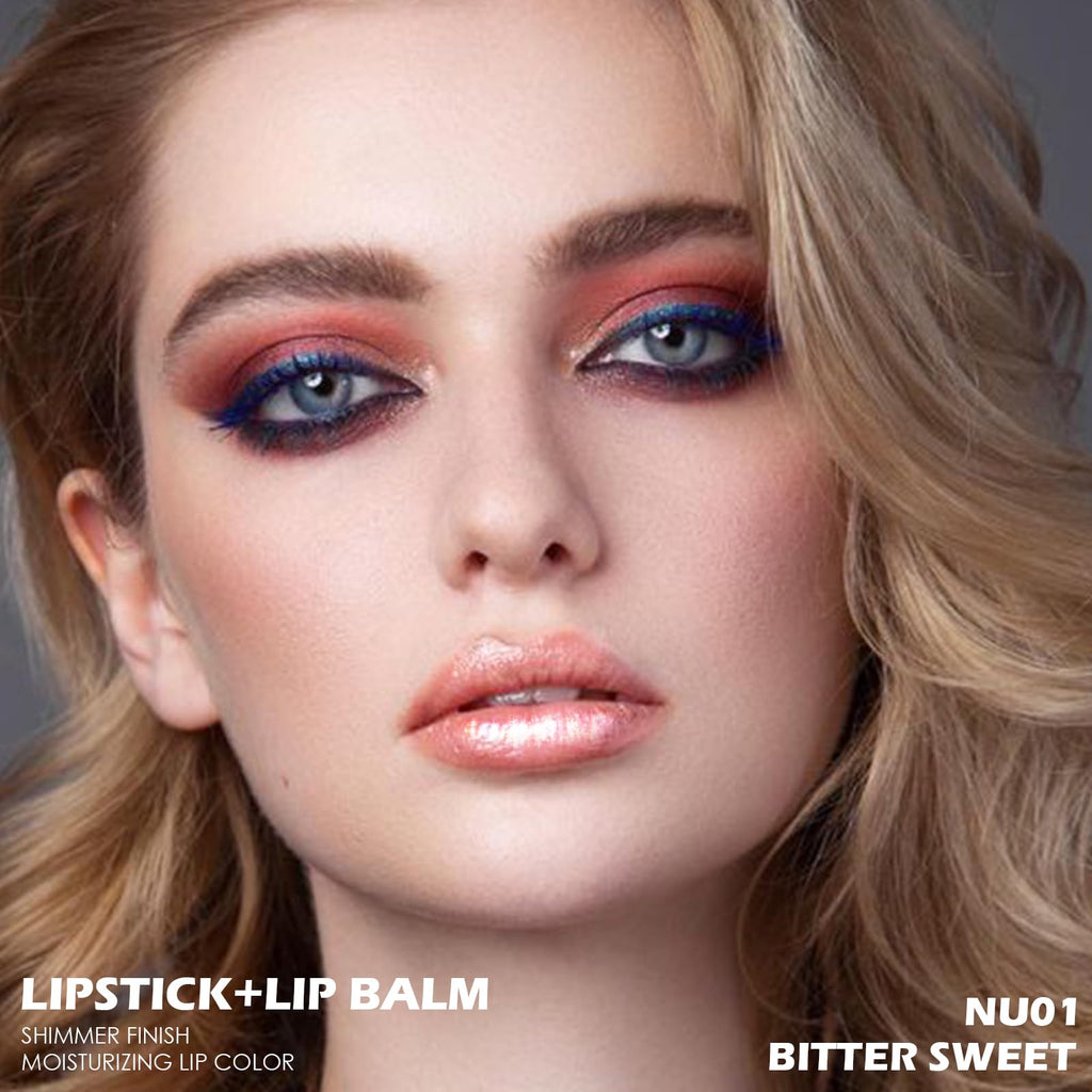 FOCALLURE Moisturizing Shimmer Lipstick, Hydrating Buildable Lip Color, Long Lasting Non-Drying Formula, Sparkly Diamond Finish, Independence Day Gift, Bitter Sweet