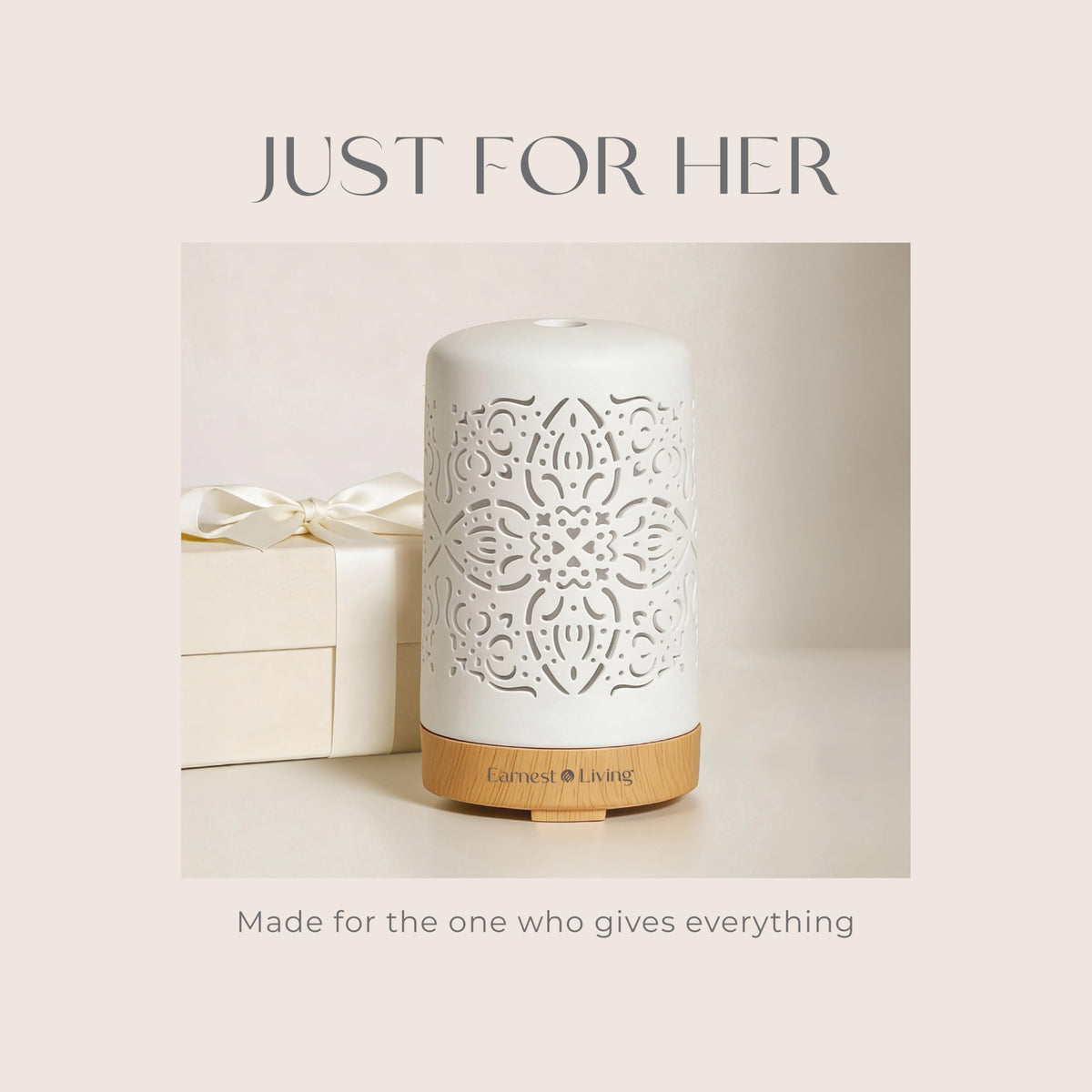 Earnest Living Essential Oil Diffuser White Ceramic Diffuser 100 ml Timers Night Lights and Auto Off Function Home Office Humidifier Aromatherapy Diffusers for Essential Oils