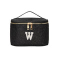 EURYNOME Makeup Bag with Custom Letter W, Water-Resistant Travel Organizer Pouch, (8.3x5.1x5.1 Inch) Cosmetic Case for Women