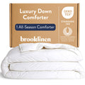 Brooklinen All Season Luxury Down Comforter, 100% Natural Canadian Duck Down Duvet Insert - 700 Fill Power, 100% Cotton Shell, Baffle Box Construction, King/Cali King Size Comforter