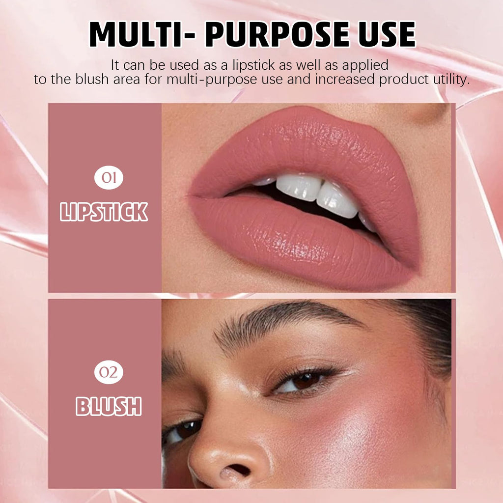Eshioh Matte Lip Gloss, Lip Gloss Silky Smooth Finish, Lipgloss Makeup Colorful and Creamy Texture, Lipstick for Every Occasion, Lip Oil Moisturizing and Hydrated #02