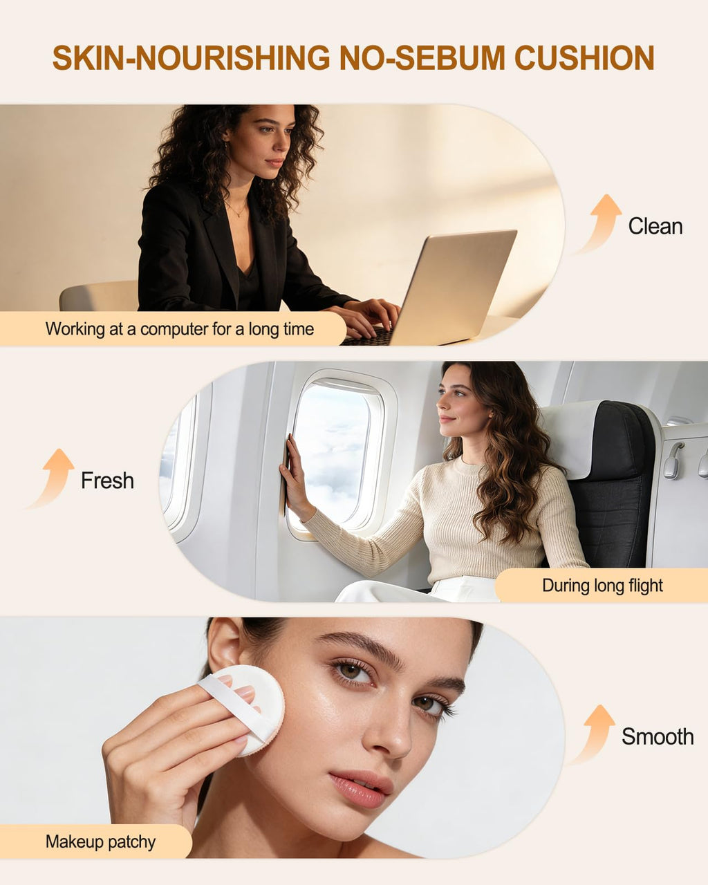 Face Oil Blotting Cushion Instead of Oil Blotting Paper Sheets for Oily Skin, Oil Absorbing Liquid Mattifying Cushion, Oil Control with Natural Tea Tree, Absorb Excess Oil for Makeup