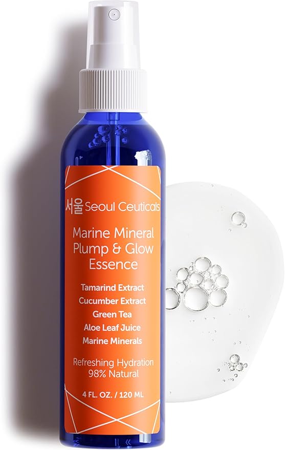 SeoulCeuticals Korean Skin Care Essence Toner - K Beauty Skincare Spray Mist for Face Contains Cucumber Extract and Marine Minerals + Organic Aloe - Get that Healthy Youthful Glow