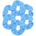 Motique Accessories Large Scrunchies for Women, Pack of 6, Light Blue