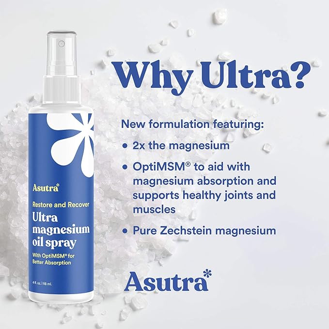 ASUTRA Zechstein Ultra Pure Magnesium Oil Spray for Feet with OptiMSM