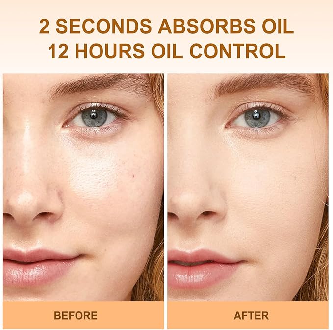 Face Oil Blotting Cushion Instead of Oil Blotting Paper Sheets for Oily Skin, Oil Absorbing Liquid Mattifying Cushion, Oil Control with Natural Tea Tree, Absorb Excess Oil for Makeup