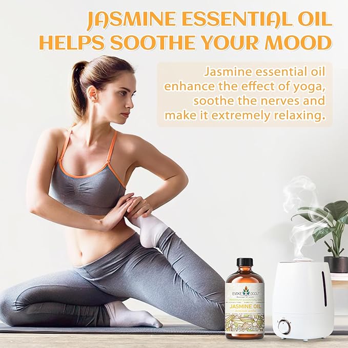 EVOKE OCCU Jasmine Essential Oil for Diffuser, Cleaning & Air Freshening