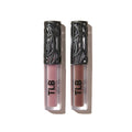 The Lip Bar - Nonstop Liquid Matte Lipstick Mini 2-Pack, Curlfriend (Mauve Pink) + Savage (Chocolate Red-Brown) - High Pigment - One Swipe - Long Lasting - Jojoba Oil & Vitamin E - Vegan -.24 fl oz